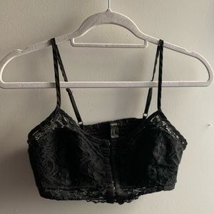 Forever 21 Black Lace Bralette Top